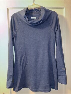 Columbia Blue Cowl Neck Women's Tunic